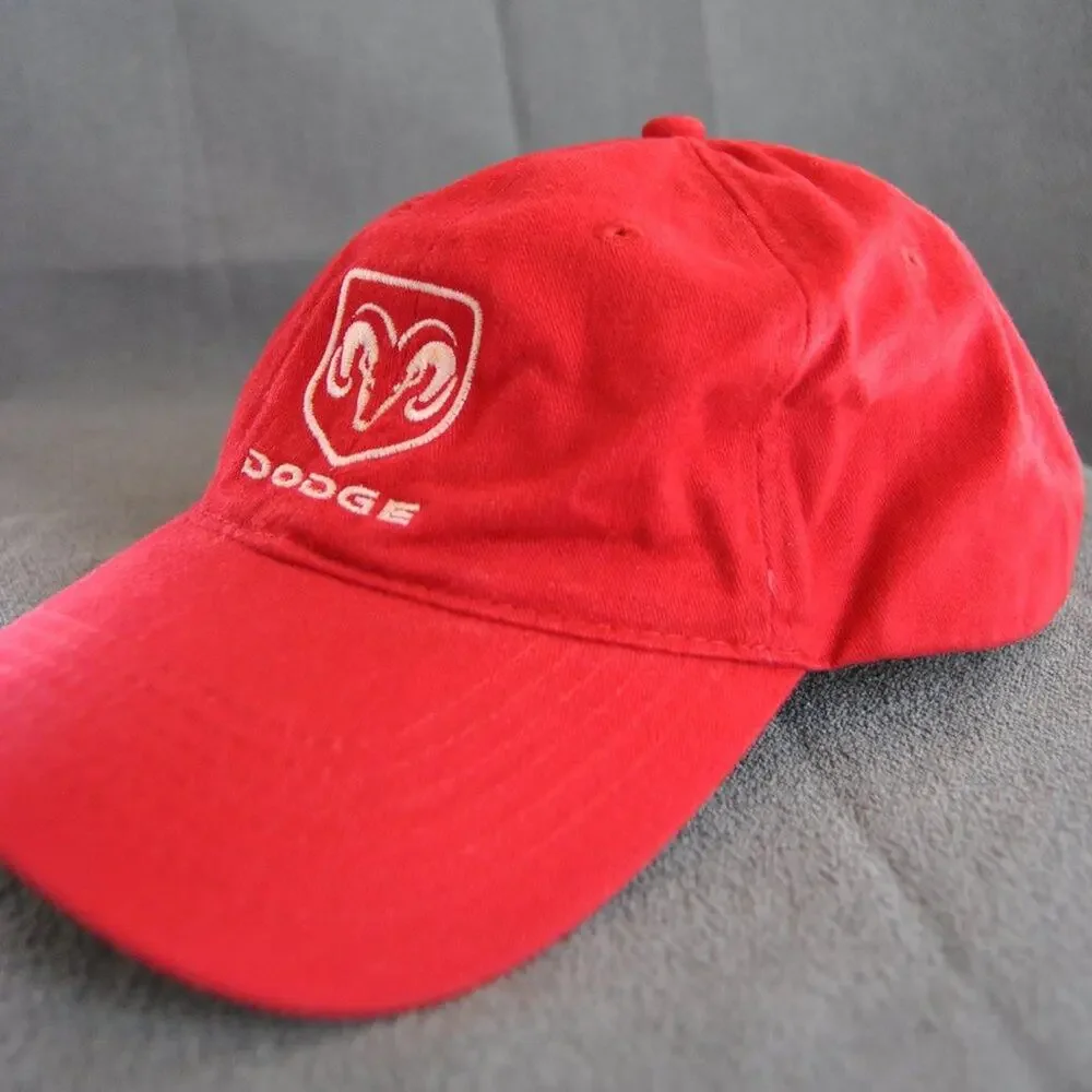 Dodge Red w/ White Logo Adjustable Dad Hat